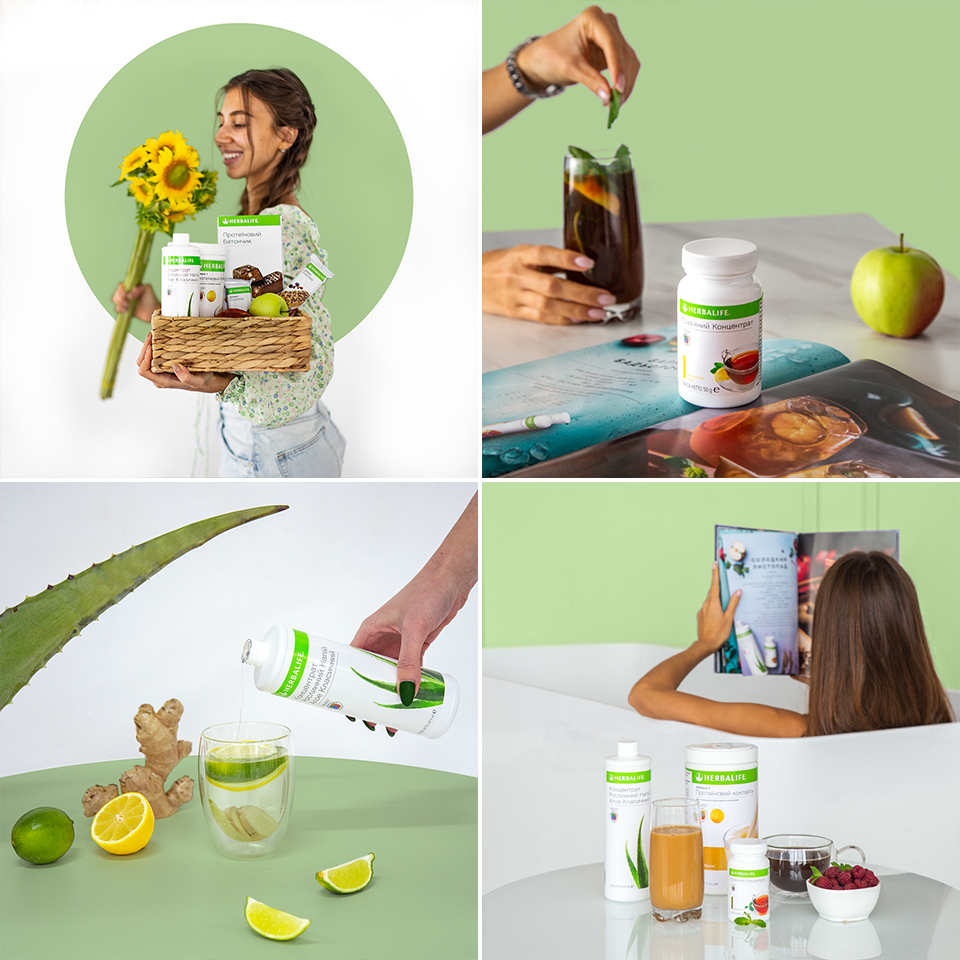 Продуктові дописи Herbalife: рослинний напій, концентрат і подарунковий набір
